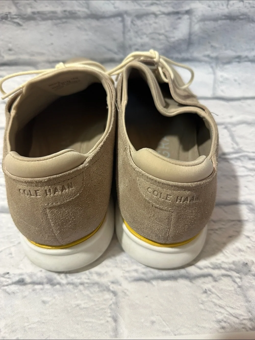Cole Haan Zero Grand Taupe Suede Shoes 14W